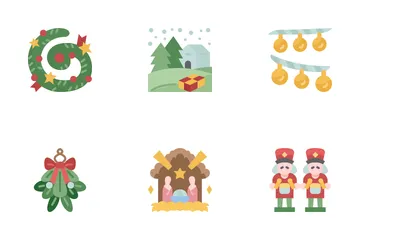 Essential Christmas Decorations Icon Pack