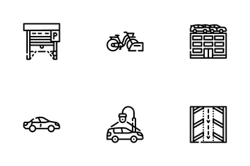 Estacionamento Transporte Pacote de Ícones