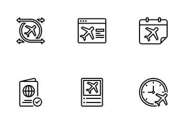 Estado del vuelo Paquete de Iconos