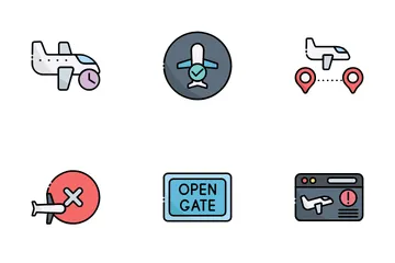 Estado del vuelo Paquete de Iconos