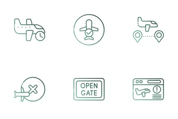 Estado del vuelo Paquete de Iconos