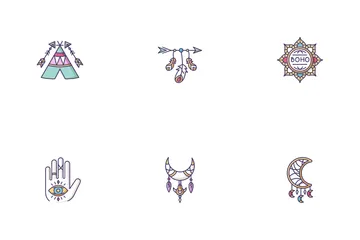 Estilo bohemio Paquete de Iconos