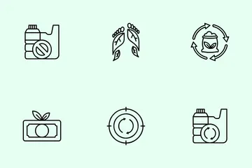 Estilo de vida sin residuos Paquete de Iconos