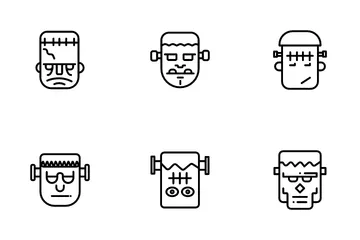 Estilo de gravamen Frankenstein Paquete de Iconos