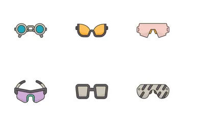 Estilos de gafas de sol Paquete de Iconos