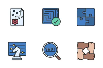 Estrategia de negocios Paquete de Iconos