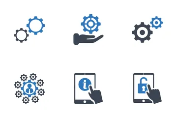 Trabajo de estrategia empresarial Paquete de Iconos