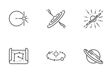 Estrella y planeta Paquete de Iconos