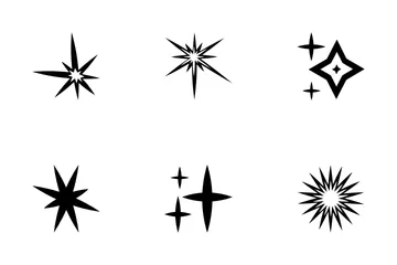 Estrellas chispeantes - Sólidas Paquete de Iconos