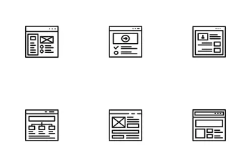 Estructura alámbrica web Paquete de Iconos