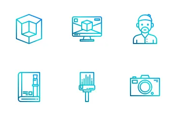Estúdio de Arte e Design Pacote de Ícones
