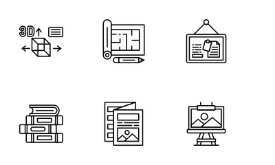 Estudio de diseño Paquete de Iconos