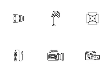 Estudio fotográfico Paquete de Iconos