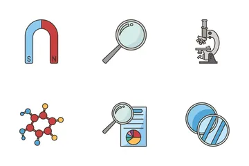 Estudo científico Pacote de Ícones