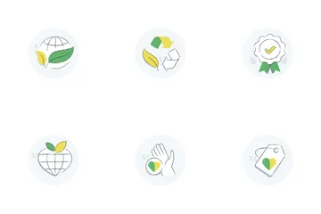 Ethical And Sustainable Products Icon Pack