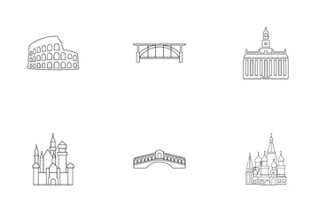 Euro Landmarks  1 Icon Pack