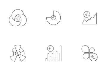 Statistiques sur l'euro Pack d'Icônes