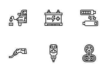 Estação de carregador EV Pacote de Ícones
