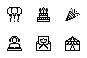 Event Party And Birthday Icon Pack