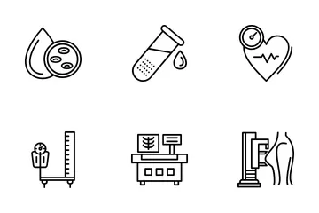 Exame completo de saúde Pacote de Ícones