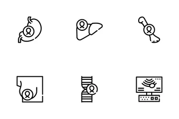 Examen de oncología Paquete de Iconos