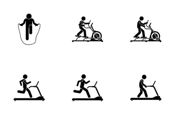 Exercício cardiovascular Pacote de Ícones