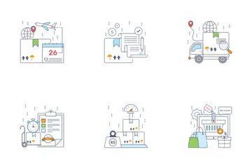 Expédition, livraison et logistique finale Pack d'Icônes