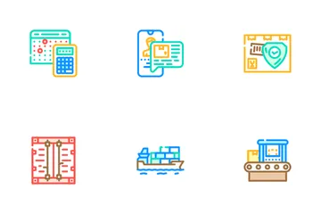 Export And Import Transportation Icon Pack