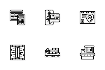 Export- und Importtransport Symbolpack