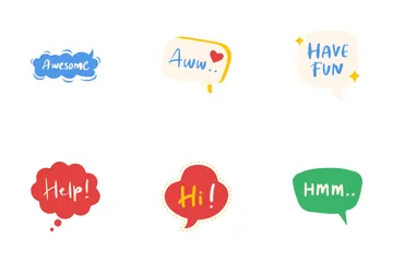 Expression Speech Bubble Icon Pack