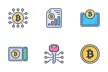 Extraction de bitcoins Icon Pack