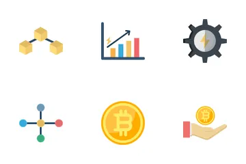 Extraction de crypto-monnaie Pack d'Icônes