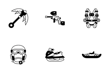 Extreme Sport Equipment Icon Pack