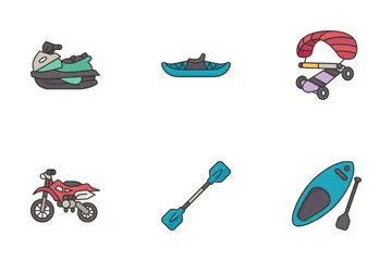 Extreme Sport Equipment Icon Pack
