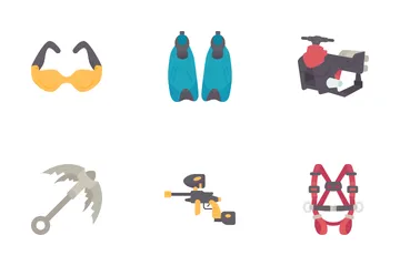 Extreme Sport Equipment Icon Pack