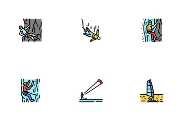 Extreme Sport Sportsman Activity Icon Pack