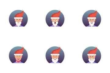 Faccia di reazione di Babbo Natale Icon Pack