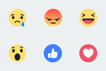 Facebook Reactions/emoticons Icon Pack