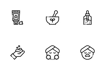 Facial Massage Icon Pack