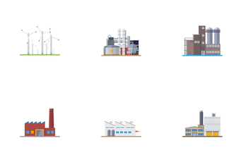 Factories And Plants Icon Pack