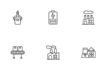 Factory Line Icons Icon Pack