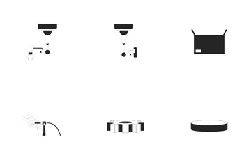 Factory Manufacturing Equipment Icon Pack