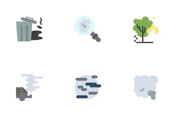 Factory Pollution Icon Pack