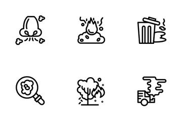 Factory Pollution Icon Pack