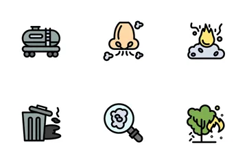 Factory Pollution Icon Pack