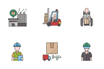 Factory Workers Icon Pack