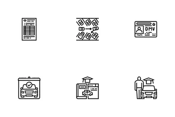 Fahrschulstunde Symbolpack