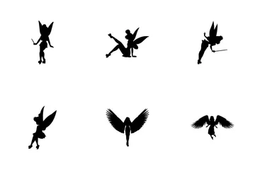 Fairy Silhouette Icon Pack