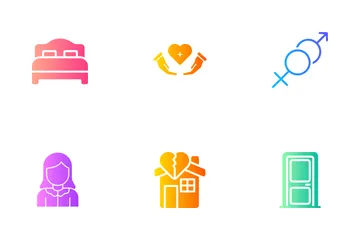 Familie und Zuhause Icon Pack