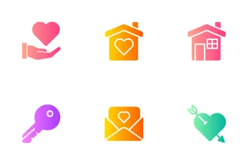 Familie und Zuhause Icon Pack